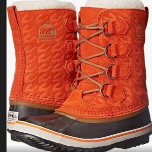 Sorel Orange and Brown Winter Boots